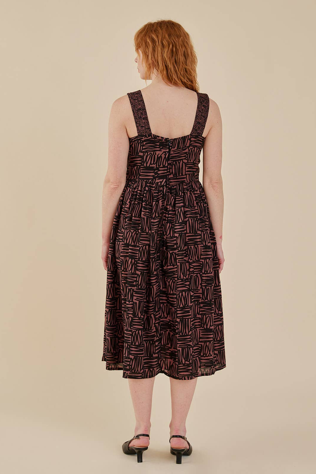 Nikita Wide Strap Dress | Mocha Scribbles
