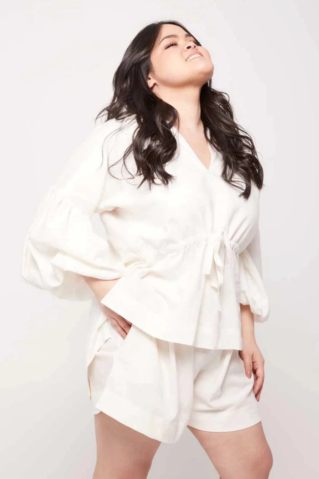 Linen Lounge Top | Natural White