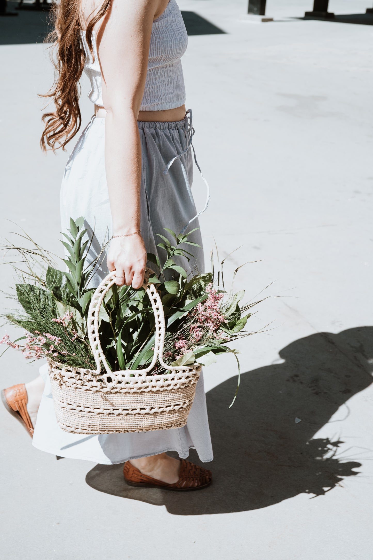 Shirred Tube Top | Deadstock White Linen