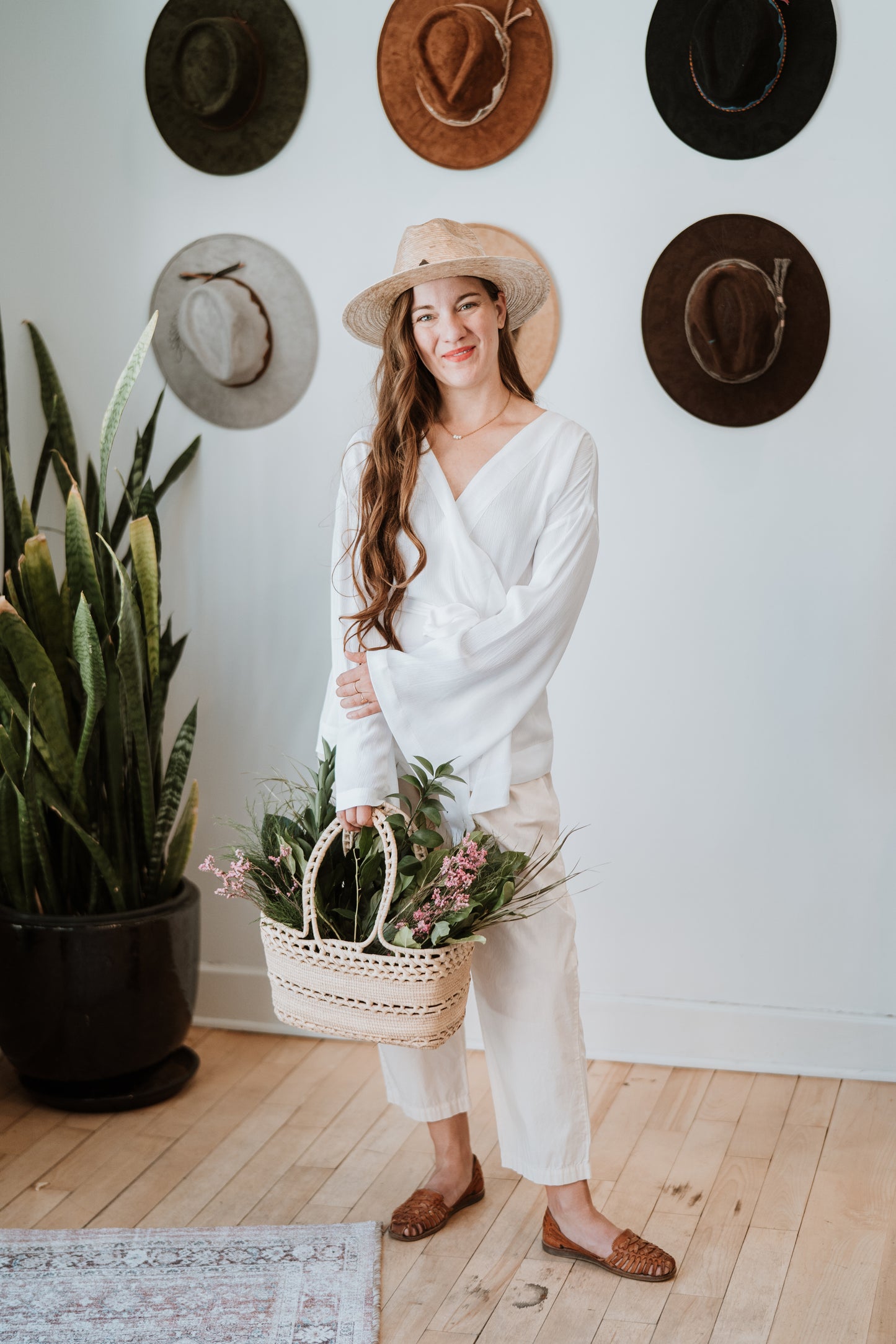 Long Sleeve Wrap Top | White Gauze