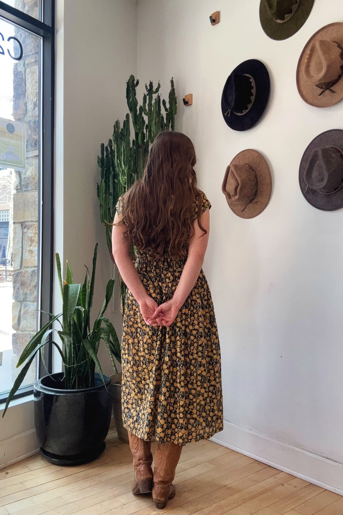 3-Tier Gathered Waist Dress | Floral Cotton