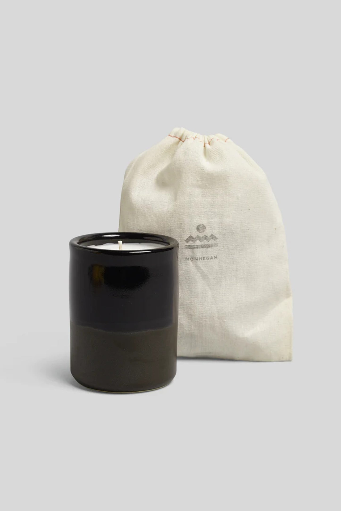 NORDEN GOODS Made in California Handthrown Ceramic Coconut and Apricot Wax Sustainable Organic Candle Tobacco and Sandalwood Monhegan Scent