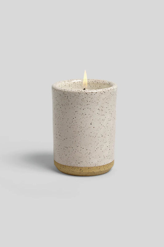 NORDEN GOODS Made in California Handthrown Ceramic Coconut and Apricot Wax Sustainable Organic Candle Patchouli and Palo Santo Ojai Fragrance