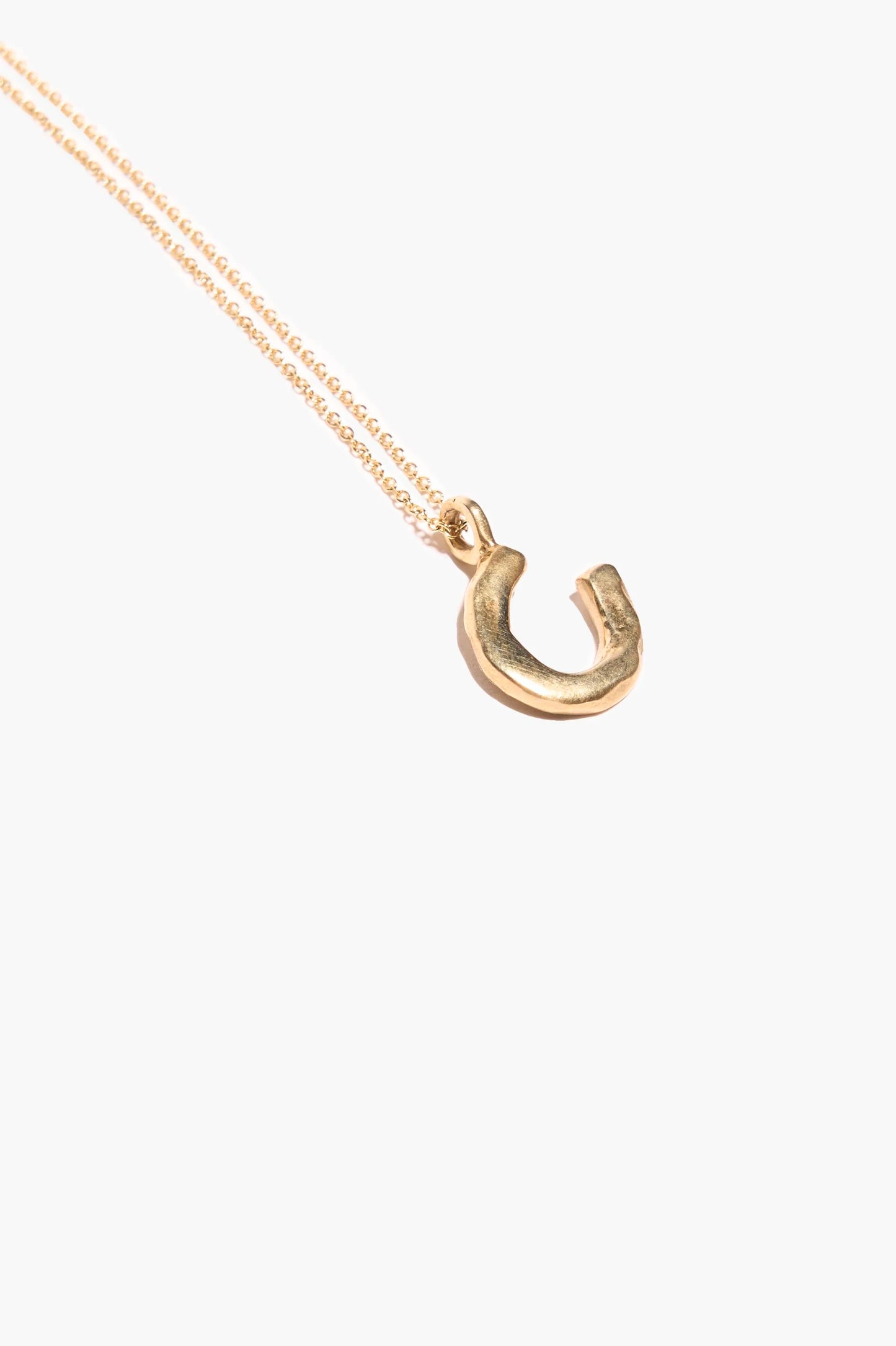 Horseshoe Necklace | Recycled Brass + Goldfill