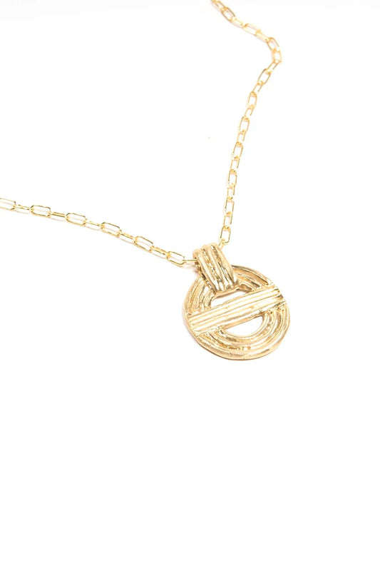 Libertas Paperclip Necklace | Recycled Brass + Goldfill