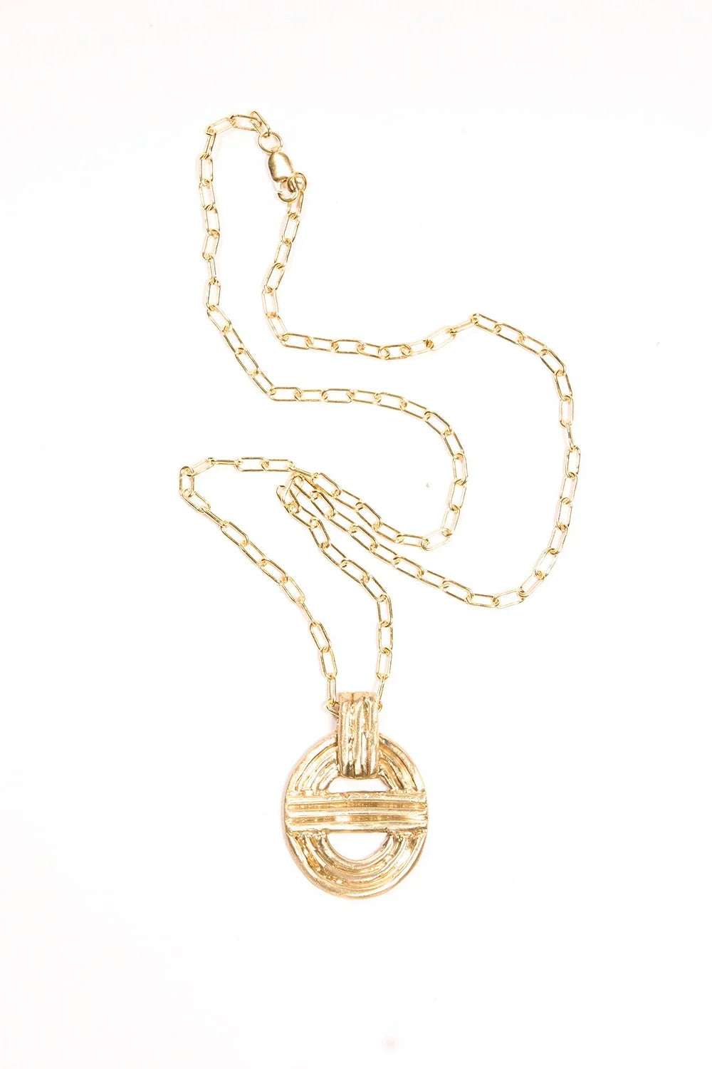 Libertas Paperclip Necklace | Recycled Brass + Goldfill