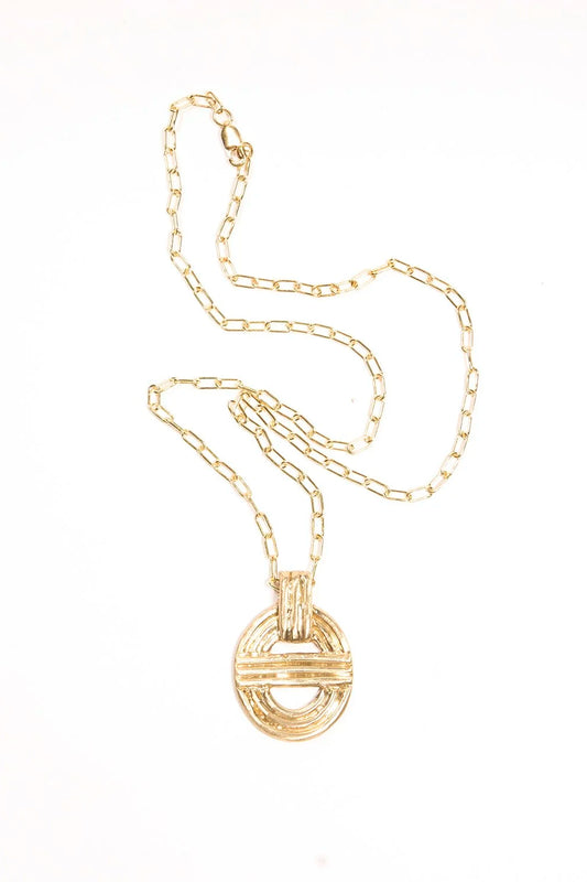 Libertas Paperclip Necklace | Recycled Brass + Goldfill