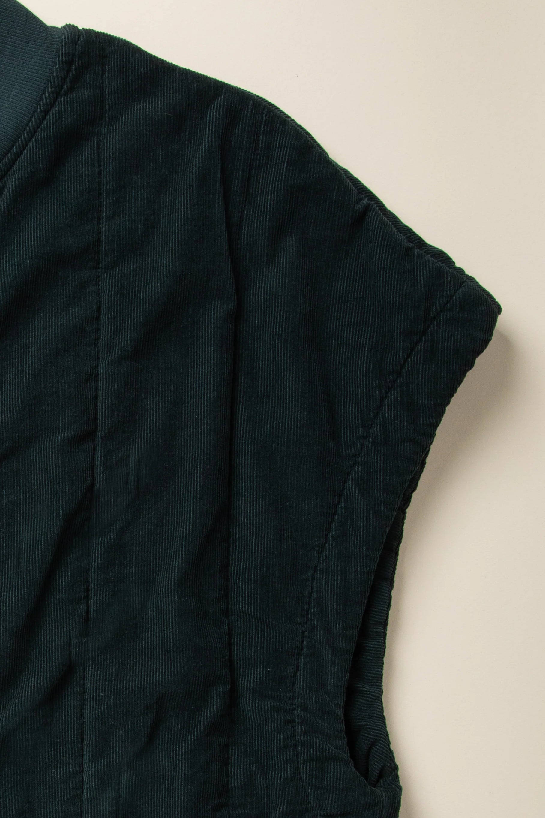 PRAIRIE UNDERGROUND _ Made in USA Sustainable Clothing Collections - COLT Corduroy Snap Front Vest in Galaxy Green