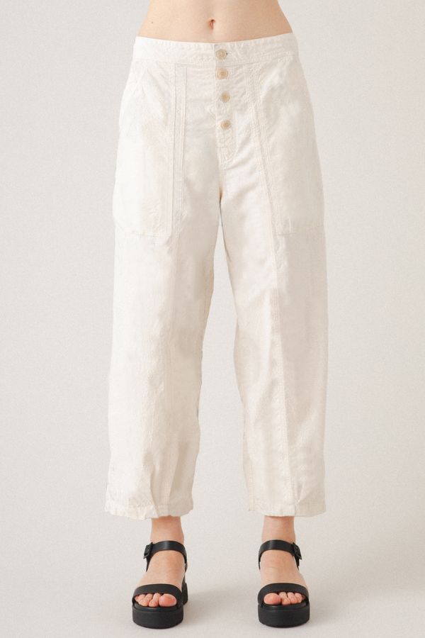 Gathering Pant | Cream Organic