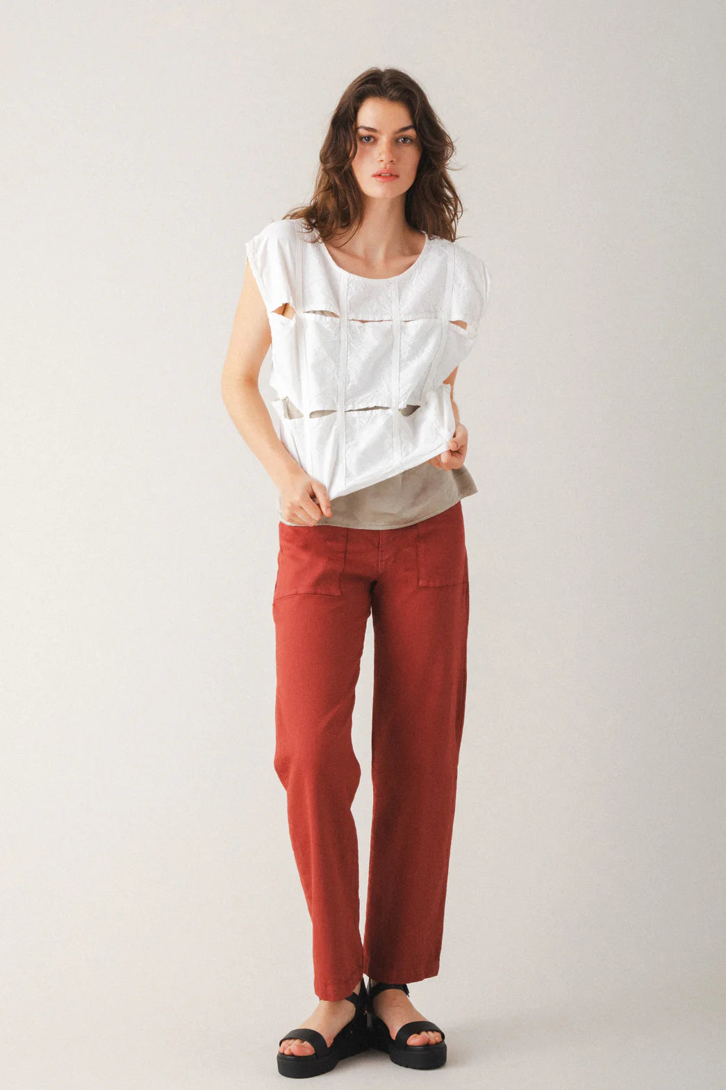 Long Carpenter Pant | Brick Organic