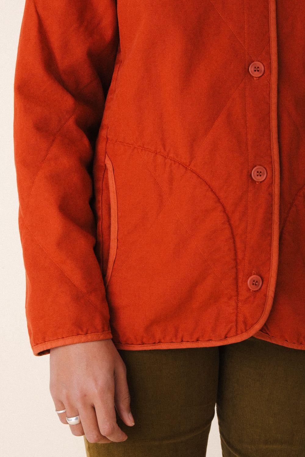 Diamond Fleece Car Coat | Henna Organic