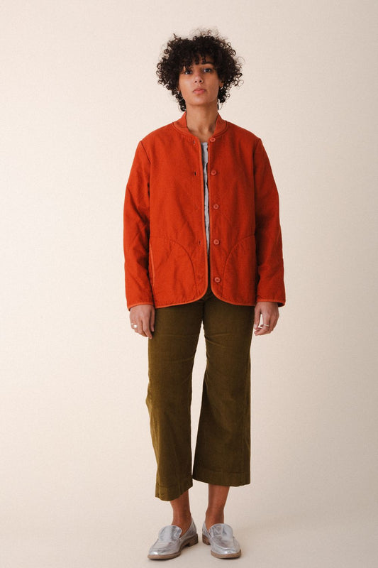 Diamond Fleece Car Coat | Henna Organic