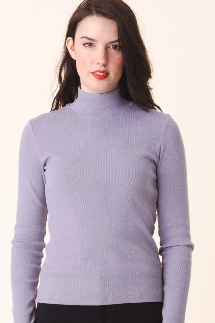 Long Sleeve Mockneck | Silver Organic