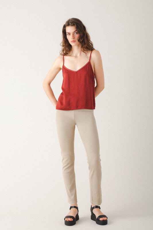 Shine On Camisole | Brick Satin
