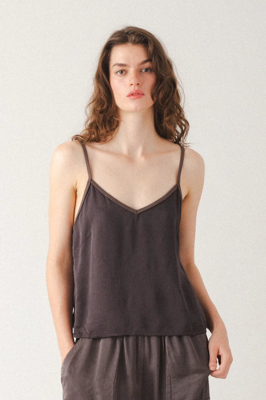 Shine On Camisole | Cocoa Satin