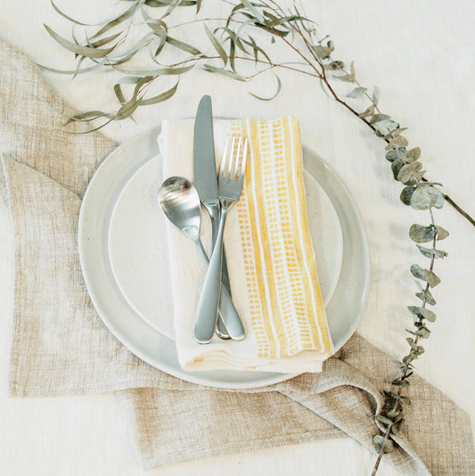 Aden Striped Cloth Napkin | Handspun Cotton