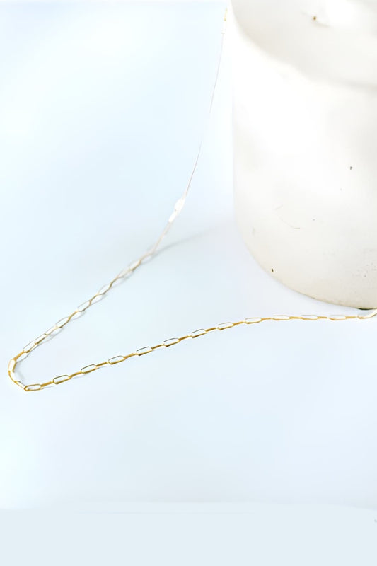 Nora Paperclip Necklace | Gold Fill