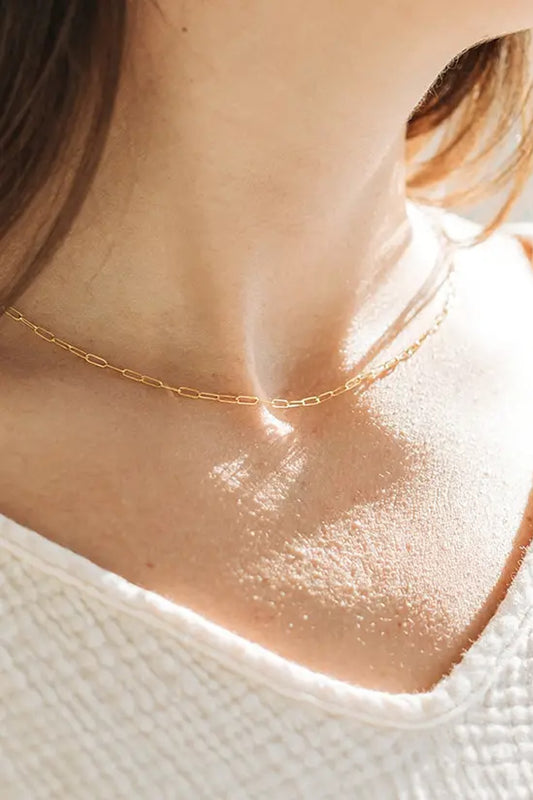 Nora Paperclip Necklace | Gold Fill
