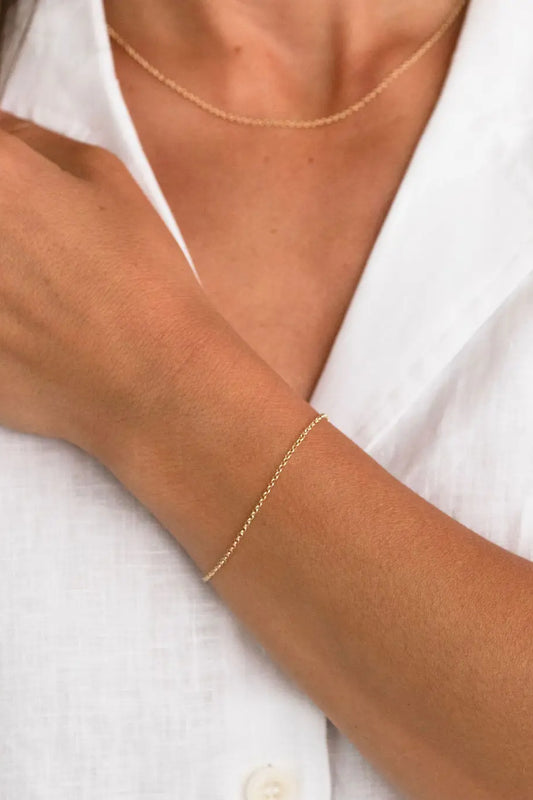 Dainty Chain Bracelet | Gold Fill