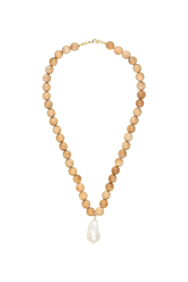 Margarite Necklace | Pine Wood + Pearl