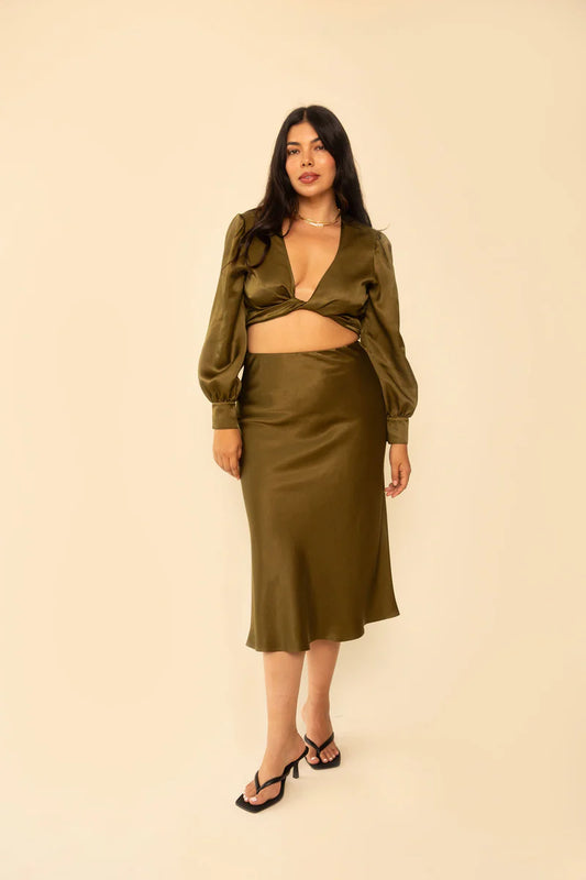 Donna Slip Skirt | Hunter Silk