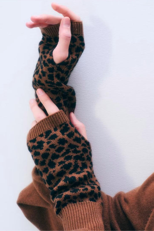 Cashmere Handwarmer | Leopard
