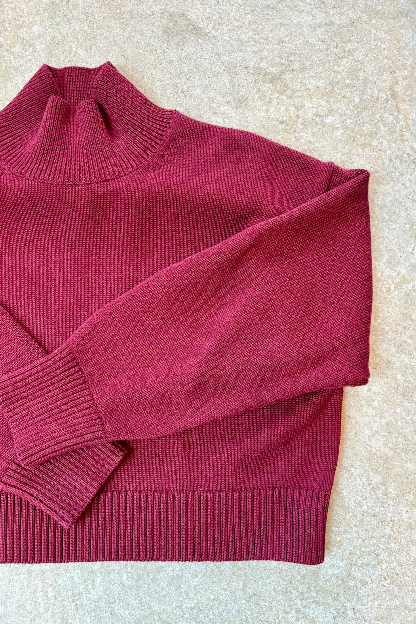 Cropped Standneck Sweater | Mulberry Organic