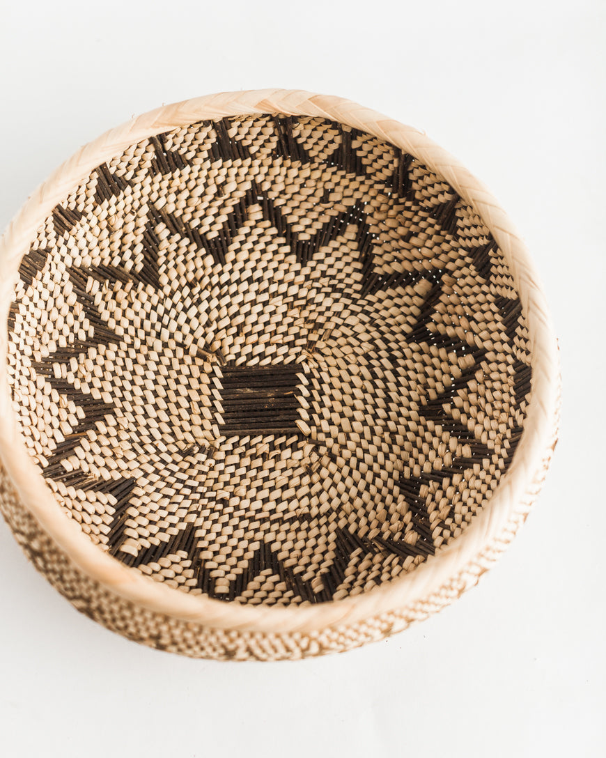 10" Tonga Basket | Palm Leaf + Vine