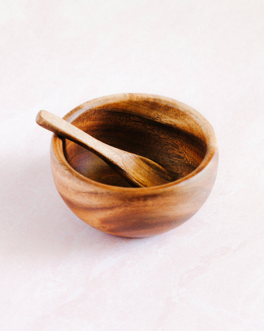6" Smoothie Bowl + Spoon | Acacia Wood