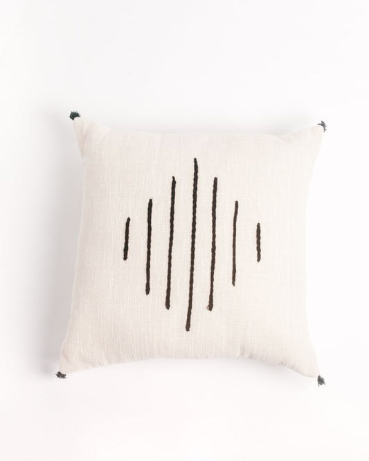 18" Hela Throw Pillow Cover | Embroidered Cotton