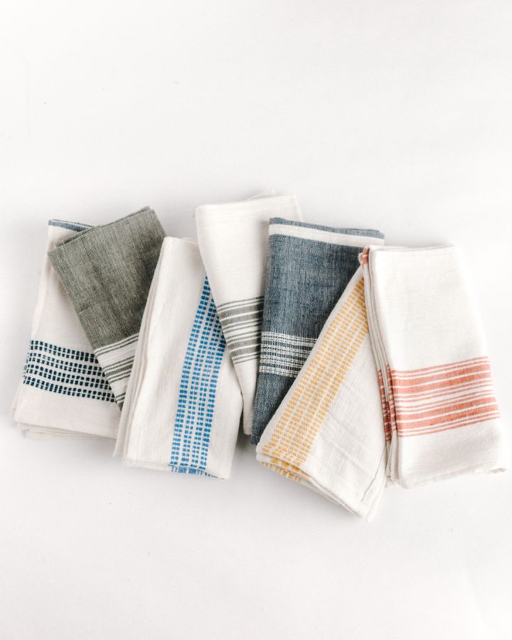 Aden Striped Cloth Napkin | Handspun Cotton