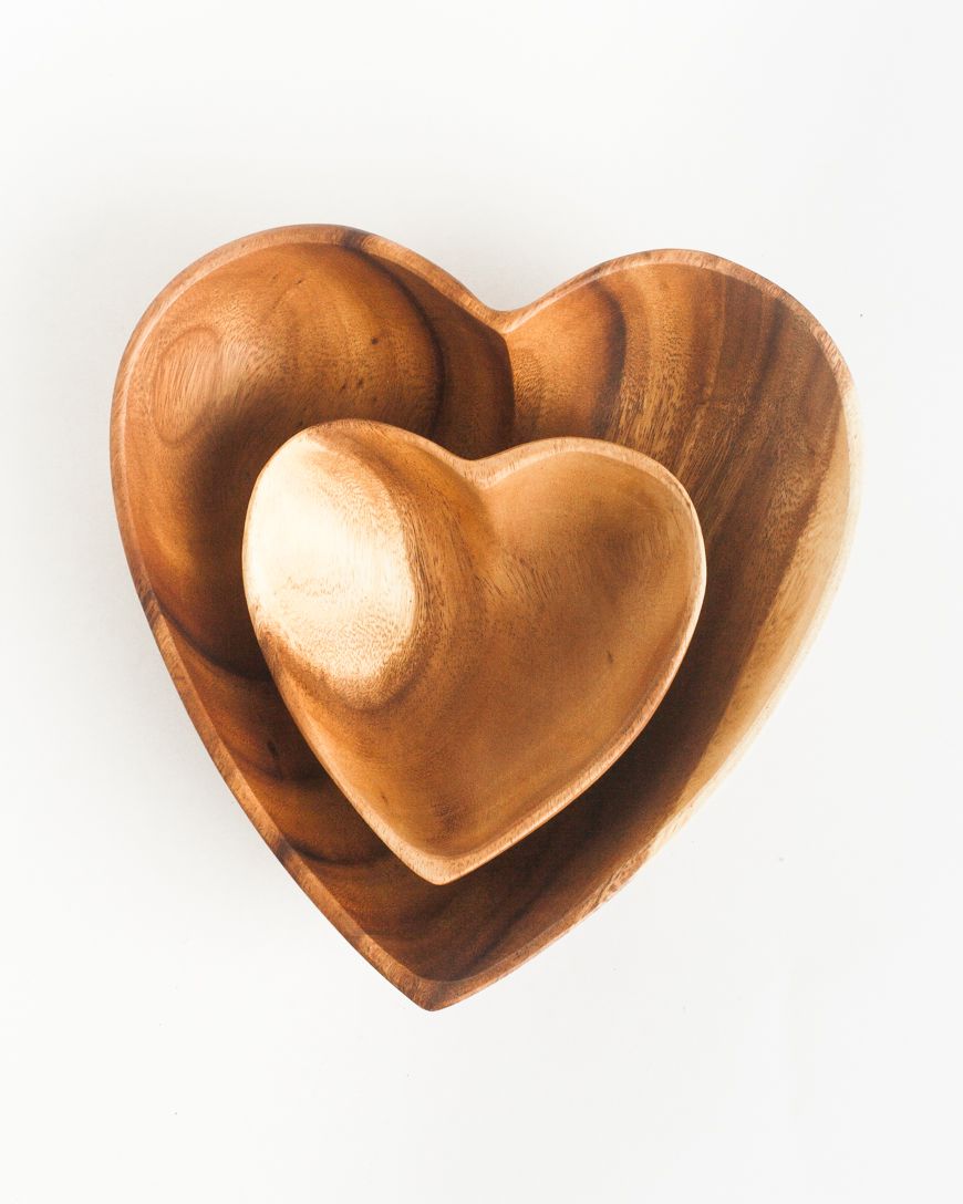 6" Heart Bowl | Acacia Wood