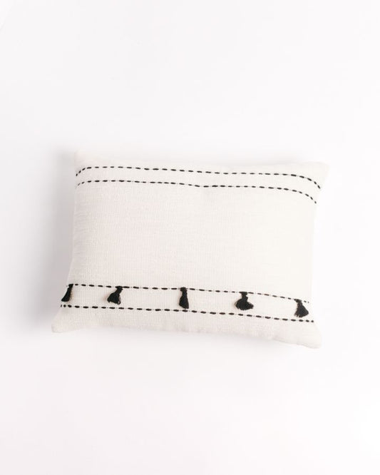 16" Tasseled Throw Pillow | Handspun Cotton