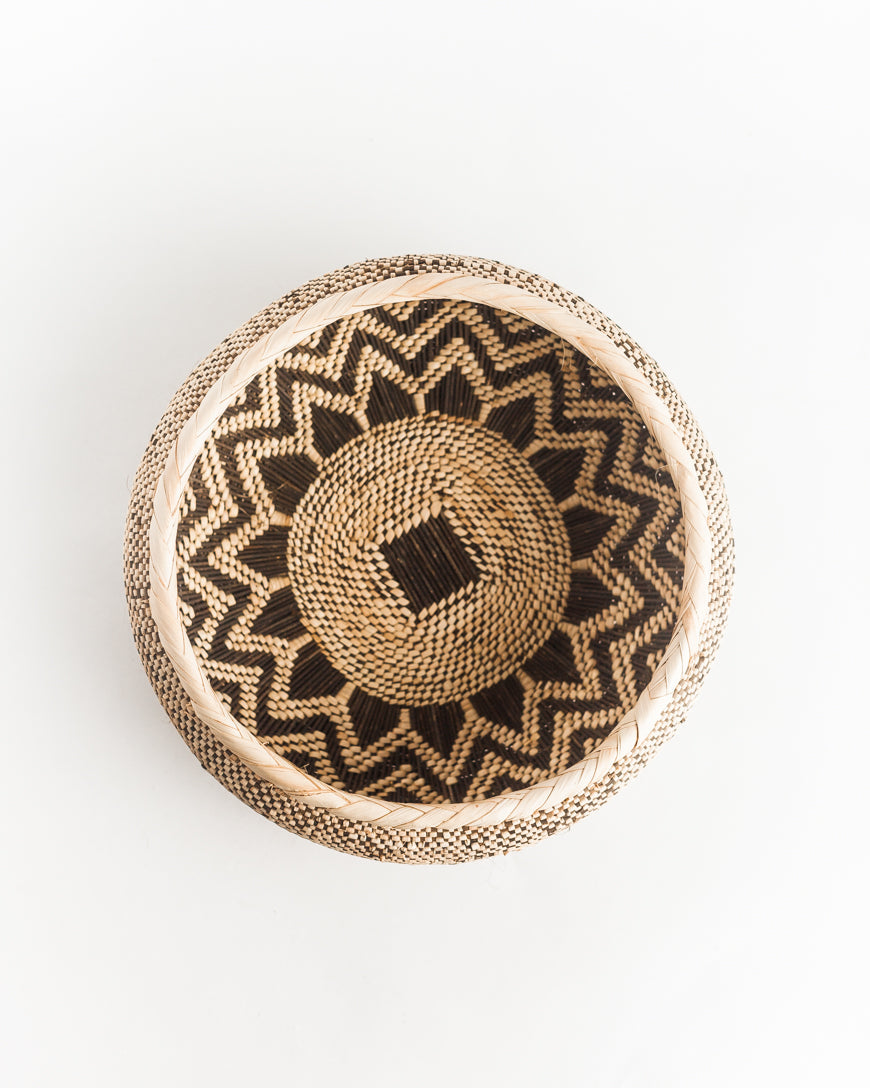 12" Tonga Basket | Palm Leaf + Vine