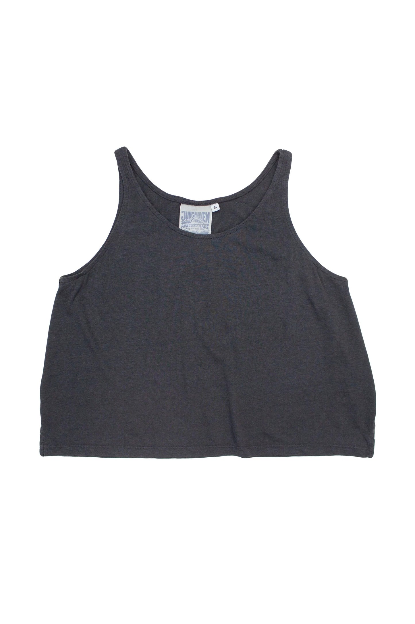 JUNGMAVEN - Sustainable Women's Clothing - Made in USA - Organic Cotton and Hemp Blend Cropped Tank in Washed Black