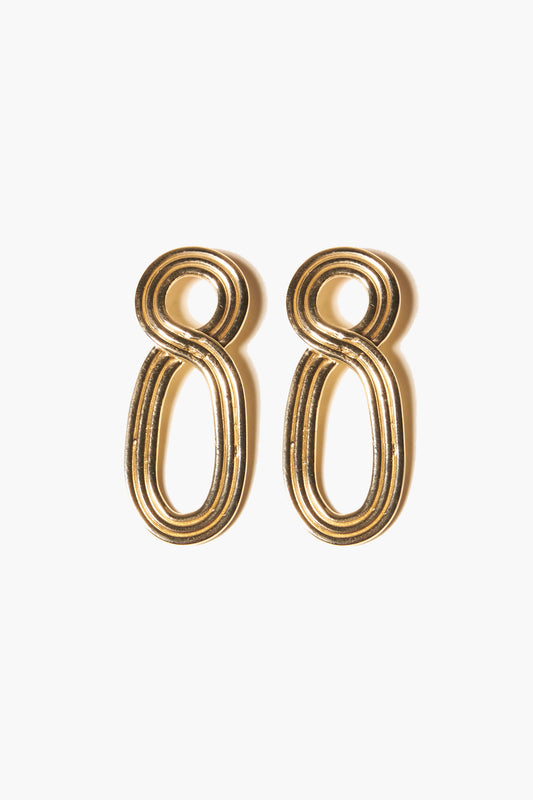 ODETTE NY Women's Sustainable Made in USA Jewelry Infinity Linnea Earring in Recycled Brass