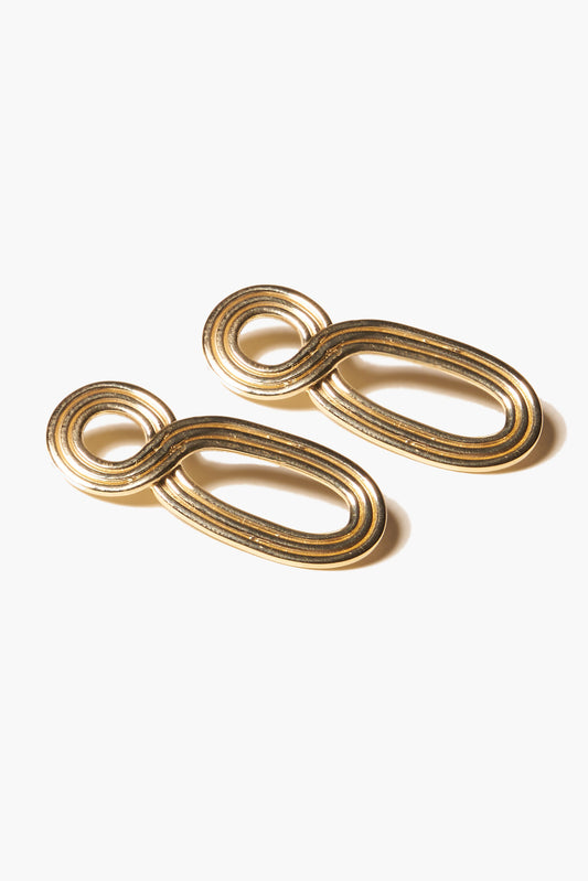 ODETTE NY Women's Sustainable Made in USA Jewelry Infinity Linnea Earring in Recycled Brass